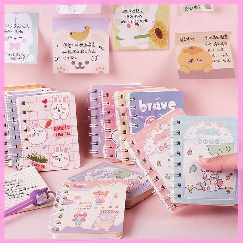 

Jiawei buku catatan kartun/NOTEBOOK RING MOTIF / BUKU CATATAN RING