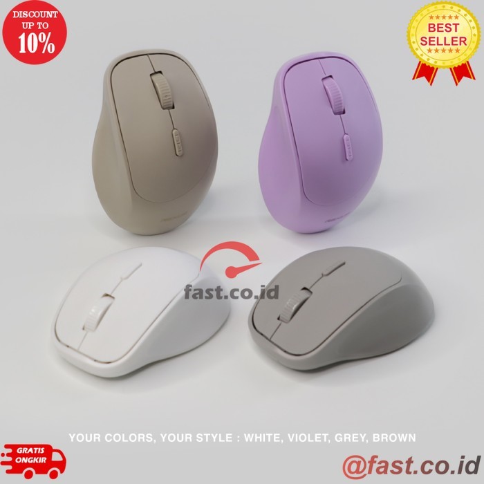 FAST CO ID Rexus Mouse Office Wireless SH18 - Purple
