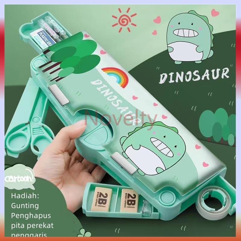 

Novelty Tempat pensil multifungsi kartun, tempat pensil multifungsi anak berkapasitas besar/Tempat pensil yang menyenangkan