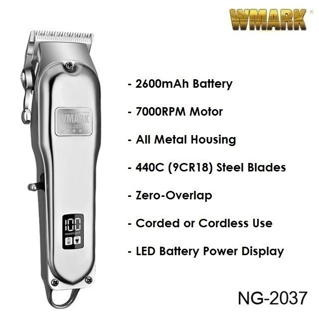 WMARK NG-2037 - Rechargeable Hair Clipper Alat Pangkas Rambut Barber