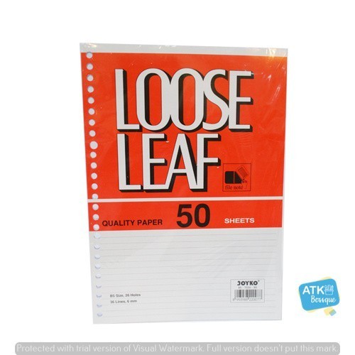 

Loose Leaf Kertas File KOALA B5 50 Lembar Refill Kertas Binder Grosir