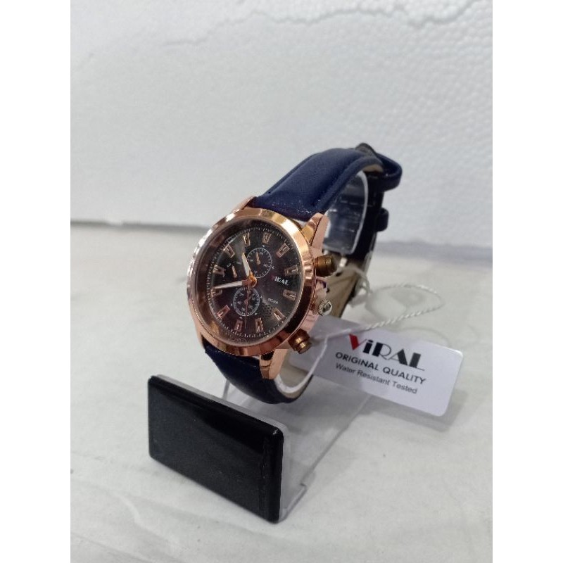 BSKW ( VRL 181123-4) JAM TANGAN COUPLE MURAH FASHION KULIT JAM TANGAN ANALOG WATERESISTANT