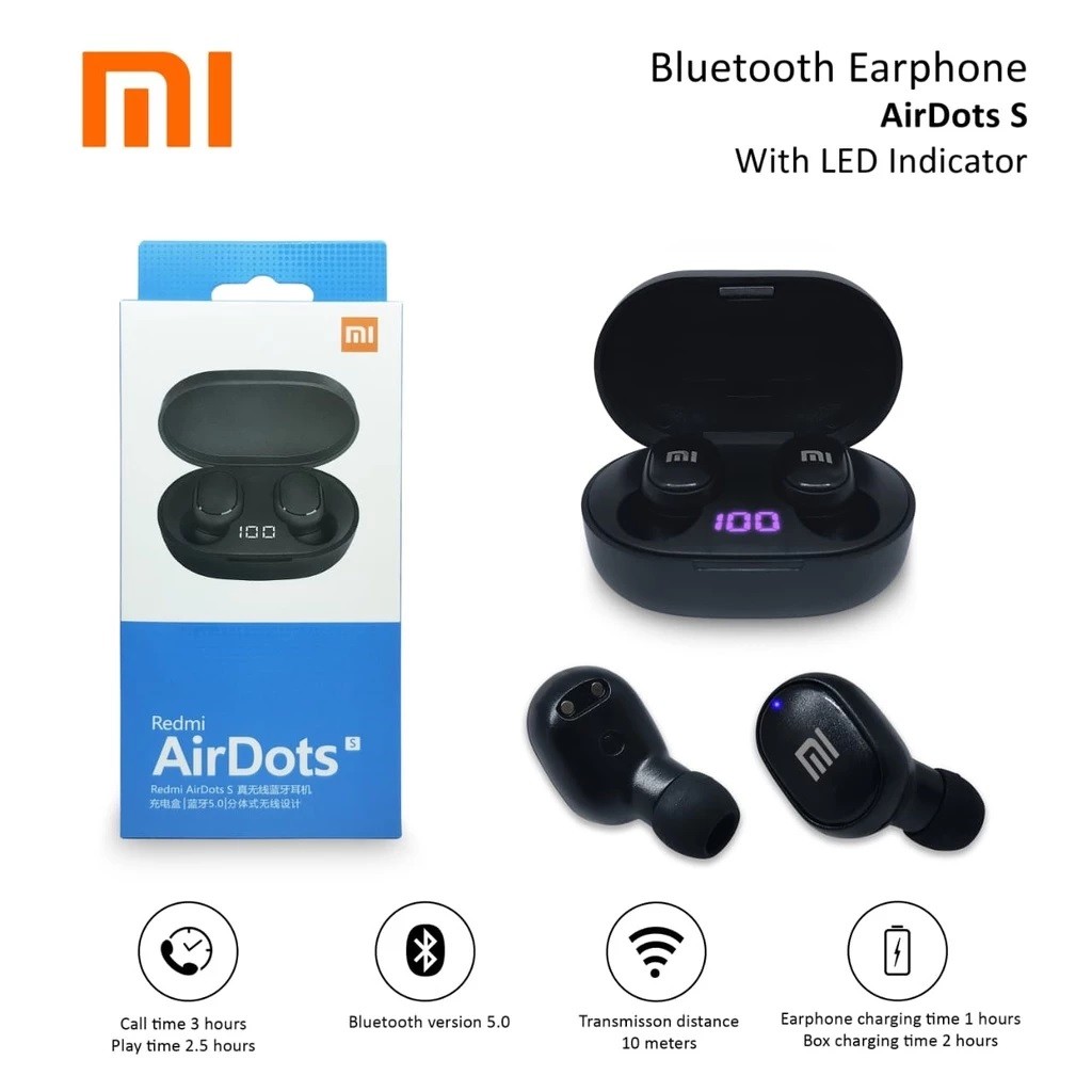 XIAOMI Airdots Handsfree bluetooth 5,0 earphone earbuds wireless Kualitas Bagus
