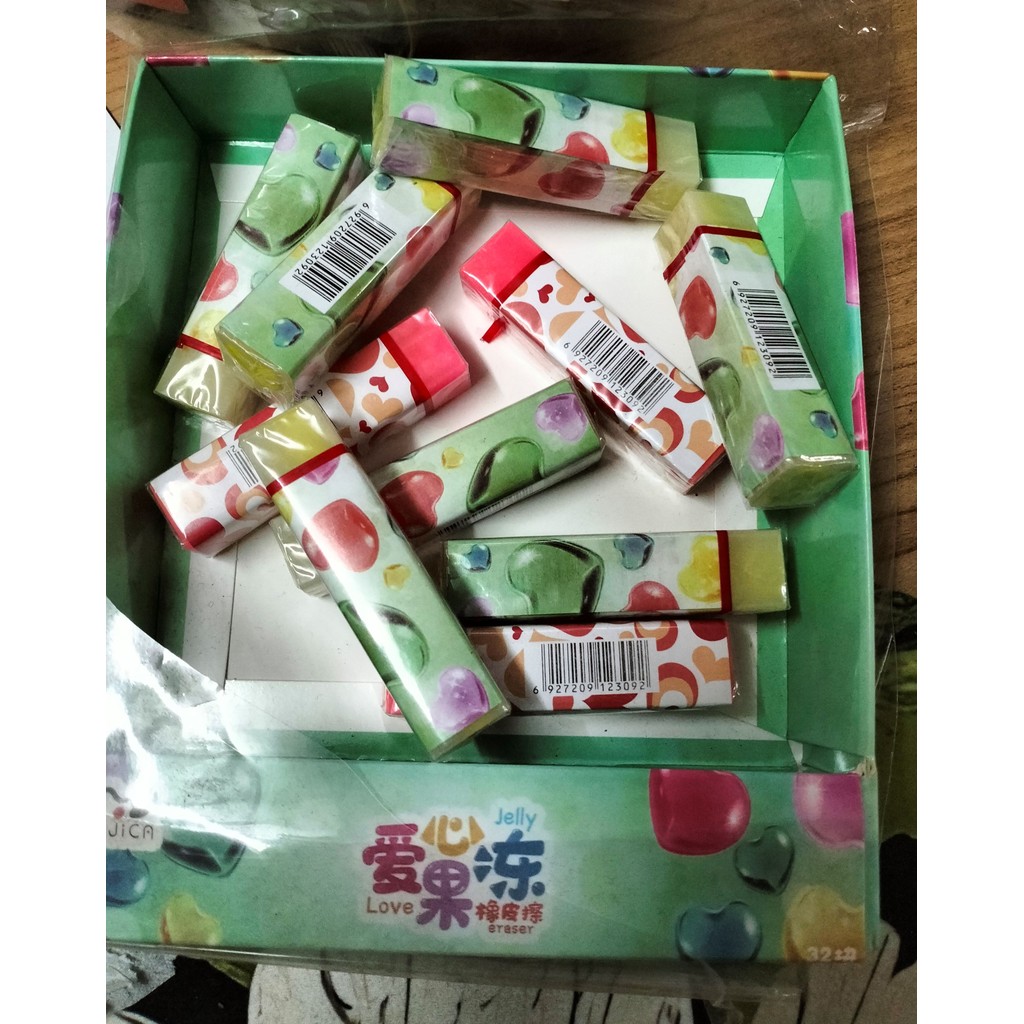 

penghapus pensil dari karet motif hati love murah cepet bersih mudah dipakai Murah