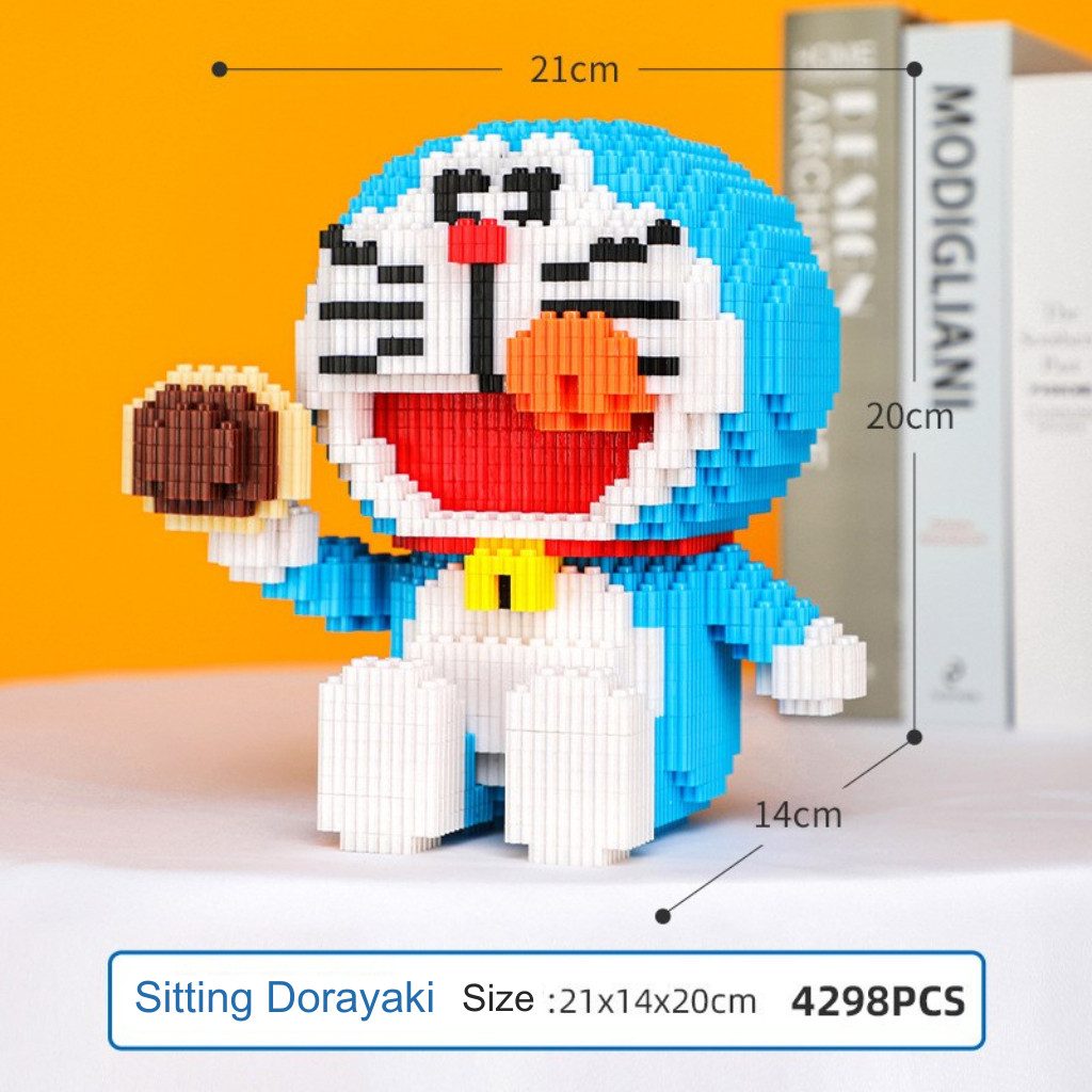 Mainan Nano Block Doraemon Dorayaki 8807 Medium Bricks Edukasi Mainan Balok Susun Karakter Animasi L