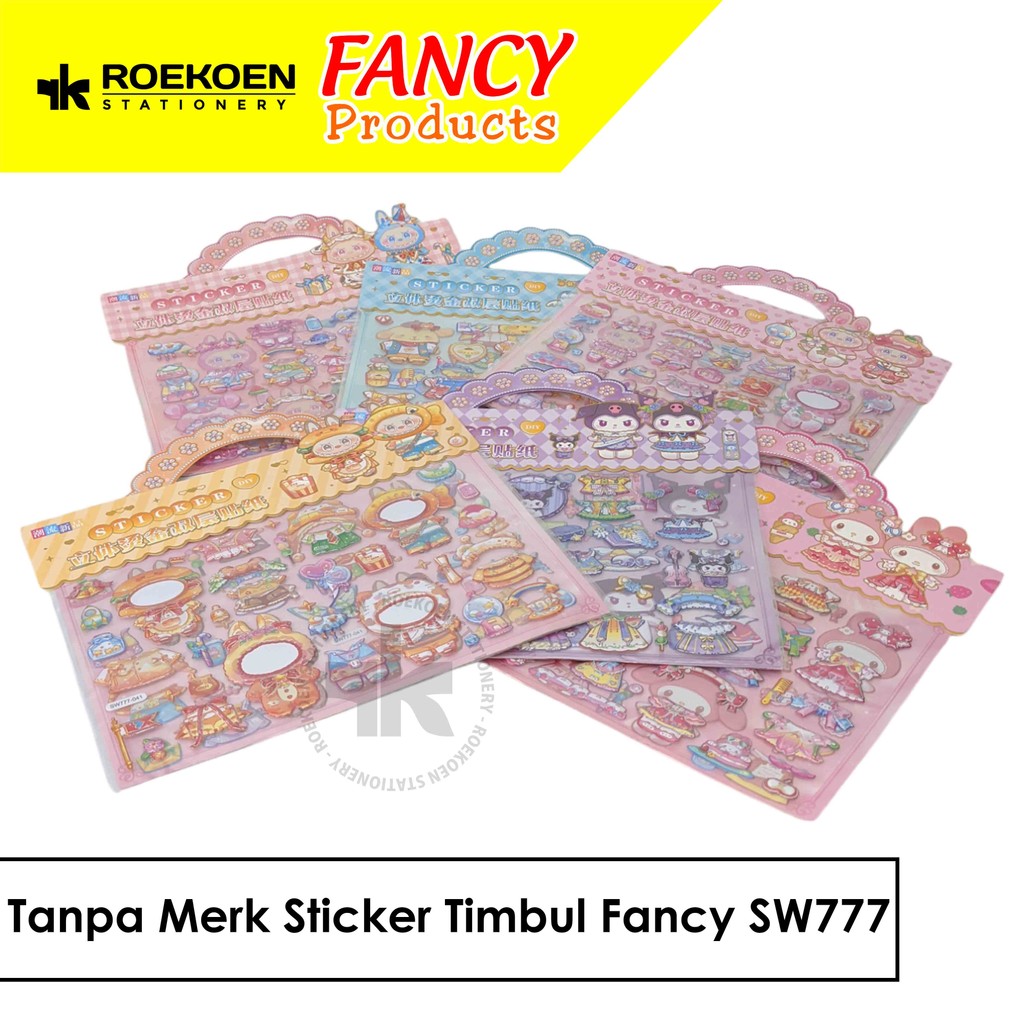 

Tanpa Merk Sticker Timbul Fancy SW777