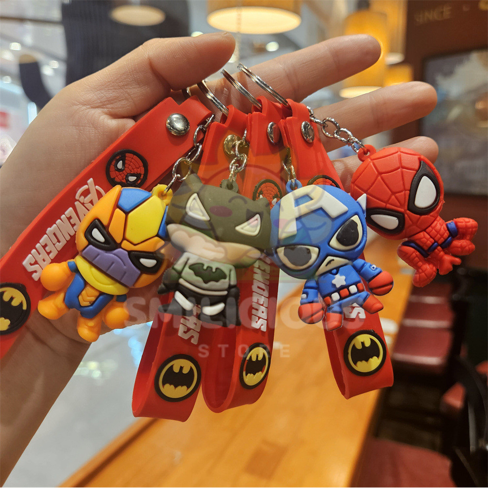 Gantungan Kunci Avengers Batman Iron man Spiderman Silikon High Quality / Ganci Avengers / Ganci Bat