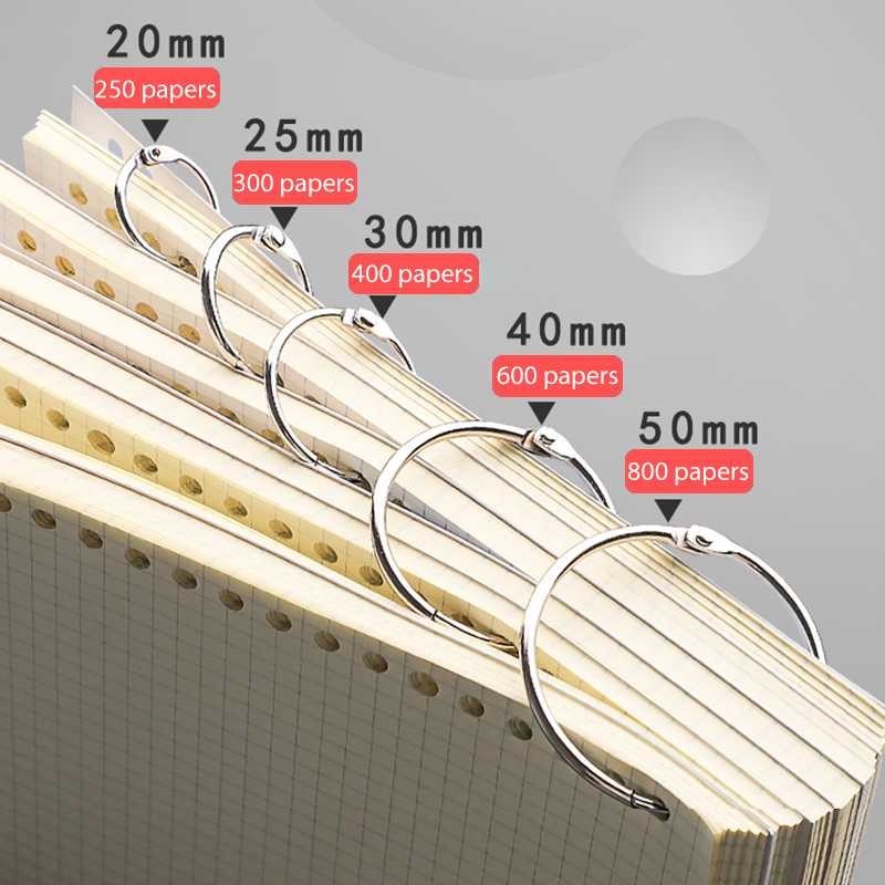 

LATHIFSHP OBOS Ring Buka Tutup Buku Binder Menu Gantungan Kunci 50 PCS - OBS-8