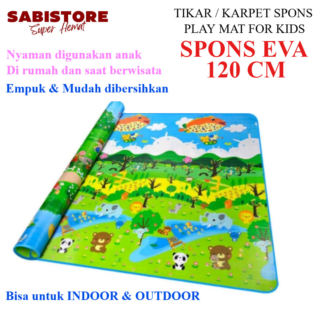KARPET SPONS 120CM - Tikar Spon Lipat Eva Mat / Tikar Gulung Spon