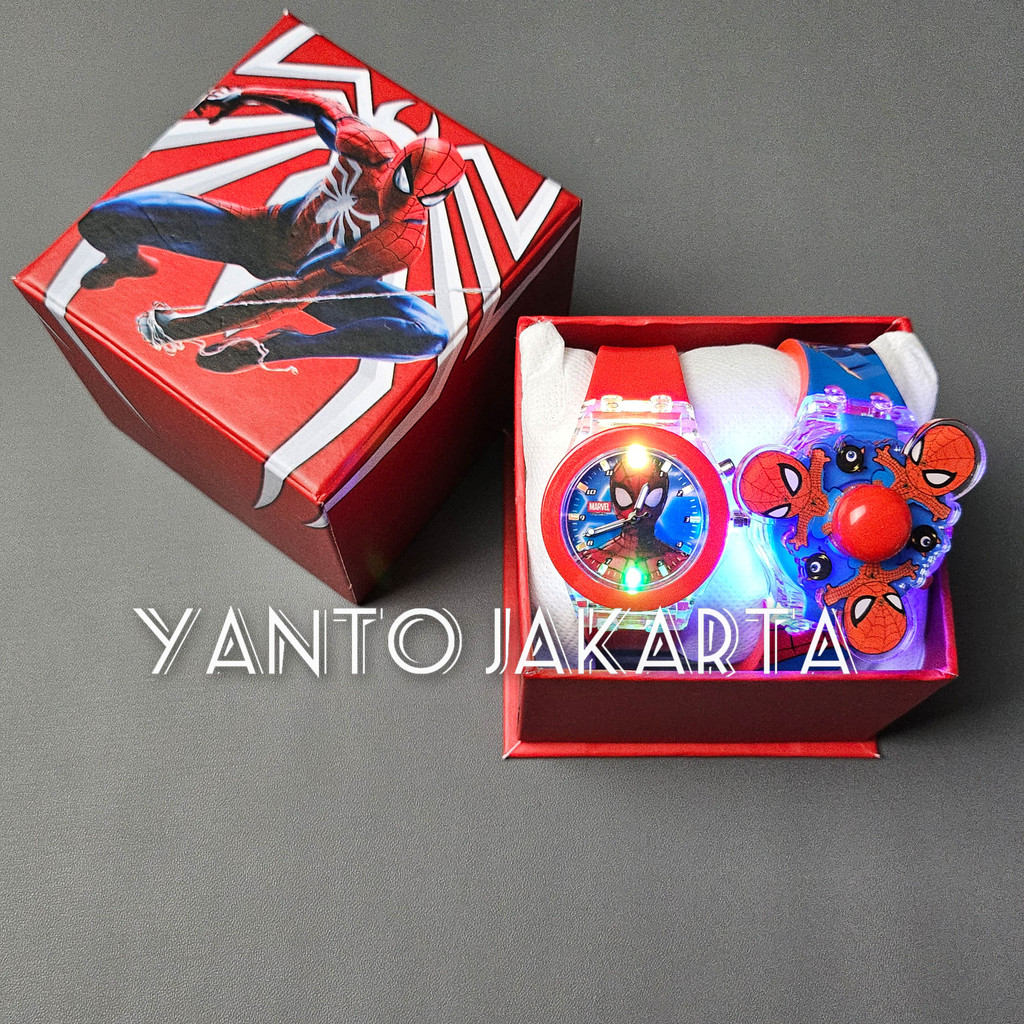 Jam tangan anak laki laki karakter superhero 2 in 1