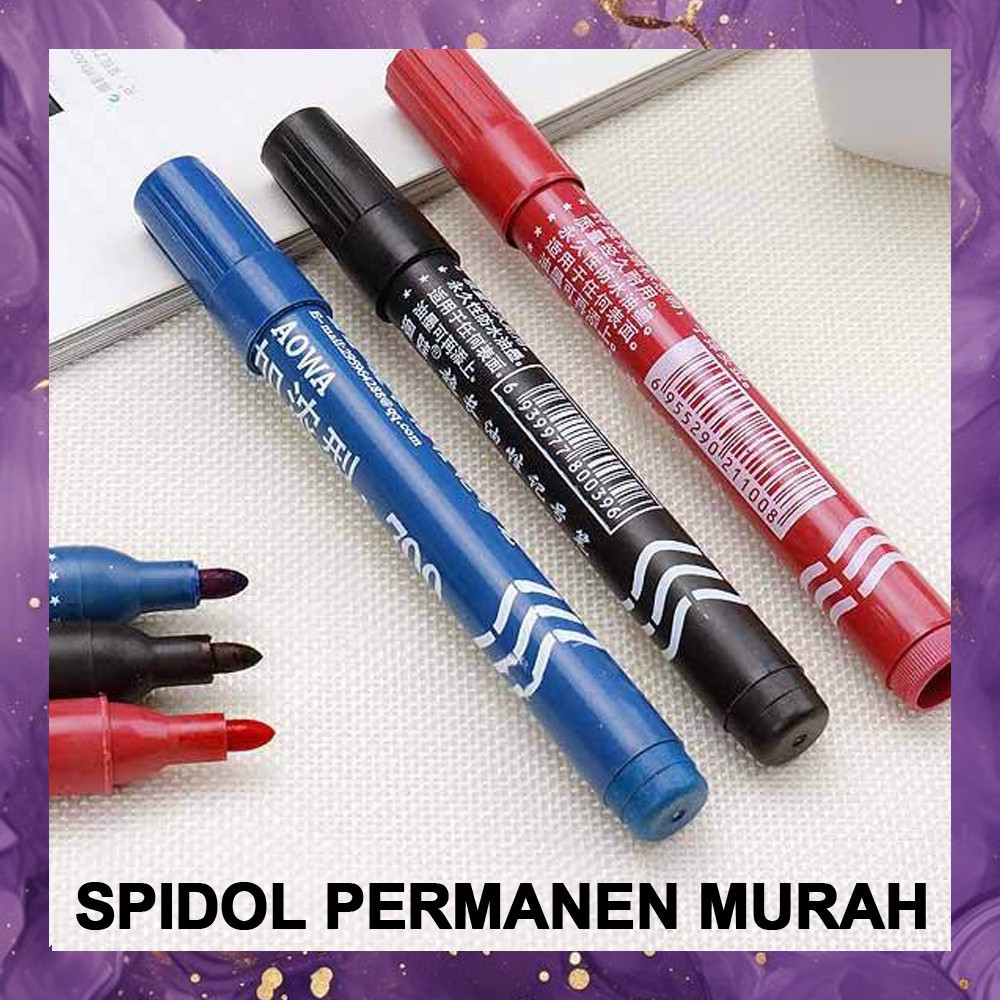 

(SBA) Spidol PERMANEN MURAH Hitam Biru Merah Alat Tulis Marker Tebal Sekolah Kantor Paket AT1629A5