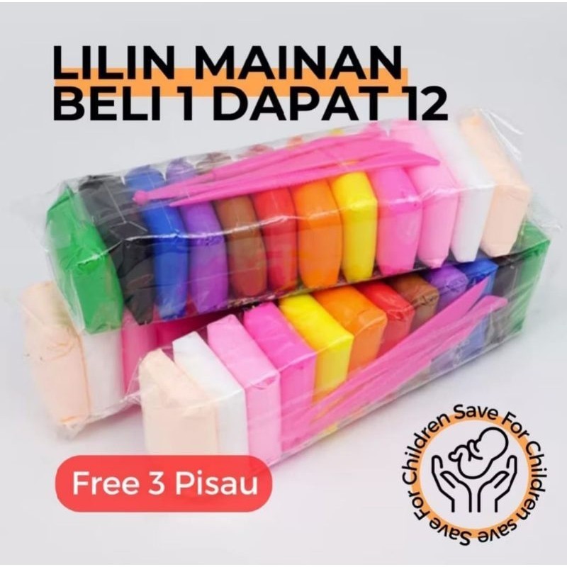 Polymer Clay Magic / Mainan Anak Clay 12 Warna
