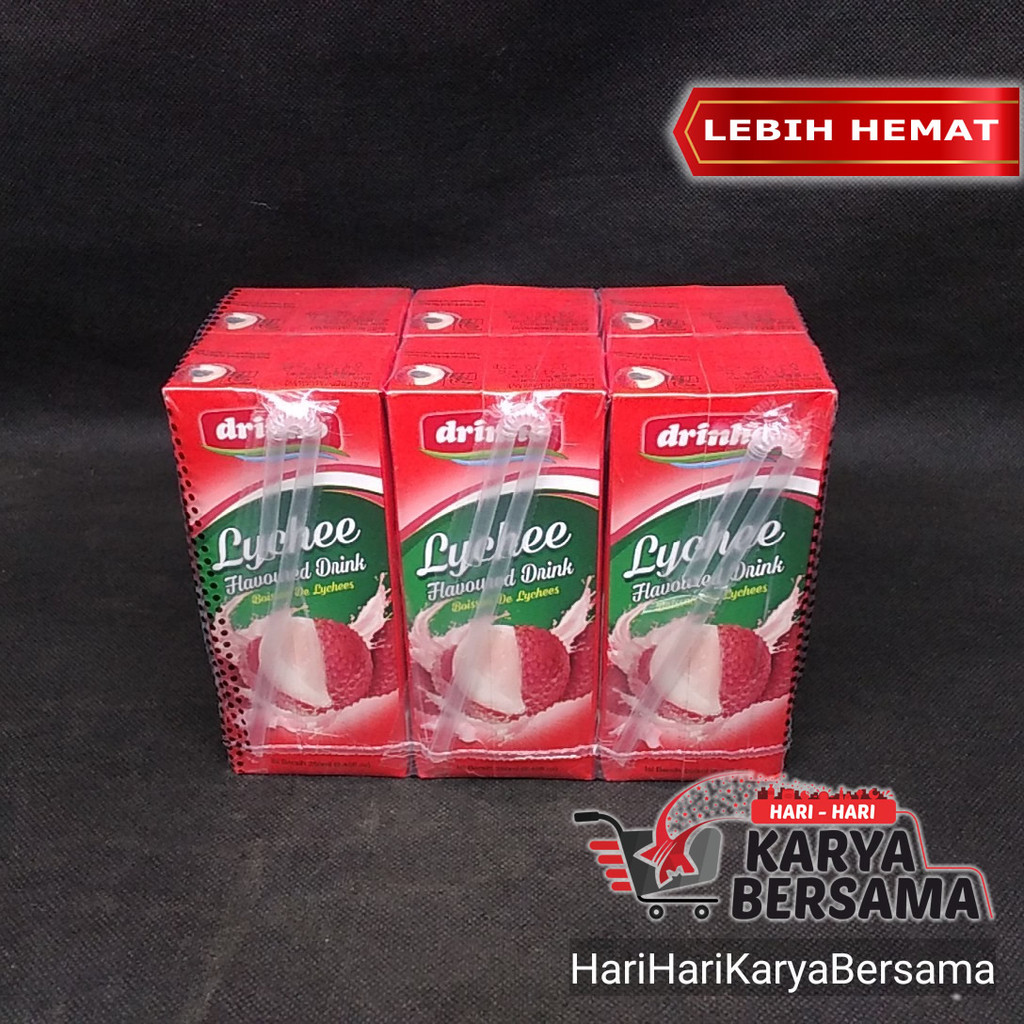 

MINUMAN RINGAN DRINHO LECI LYCHEE PACK 6'S X 250ML