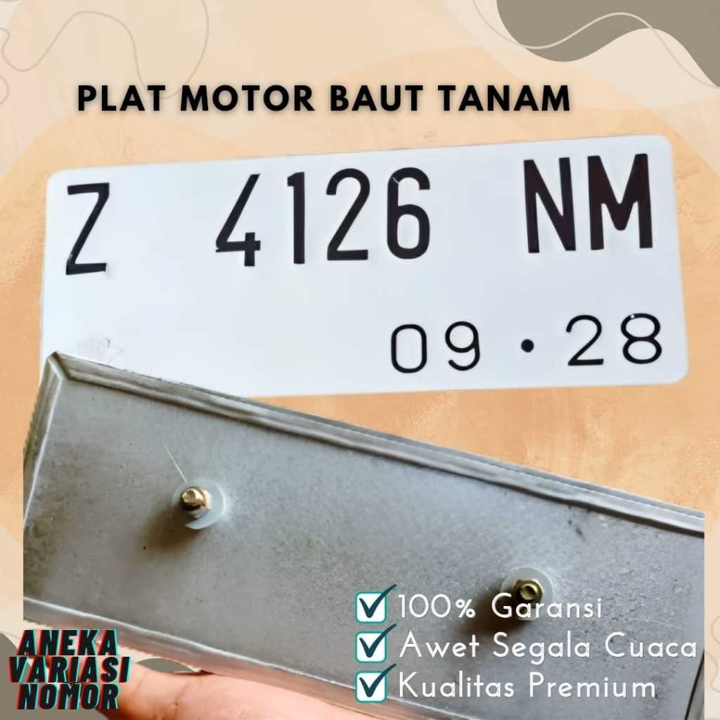 Angka Baru Plat Motor Baut Tanam Variasi baru