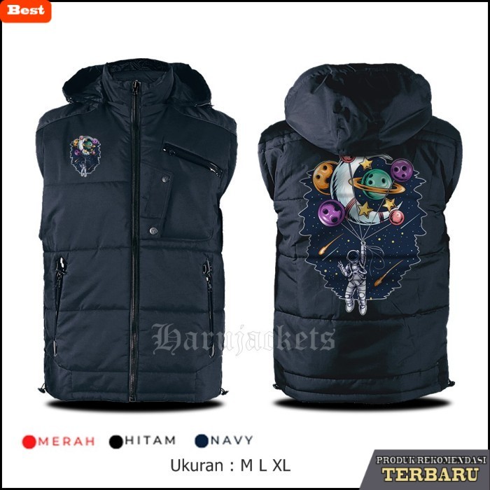 hoodie pria keren CUSTOM ROMPI JAKET HOODIE PRIA - CUSTOM LOGO GAMBAR TULISAN BEBAS - Hitam, M