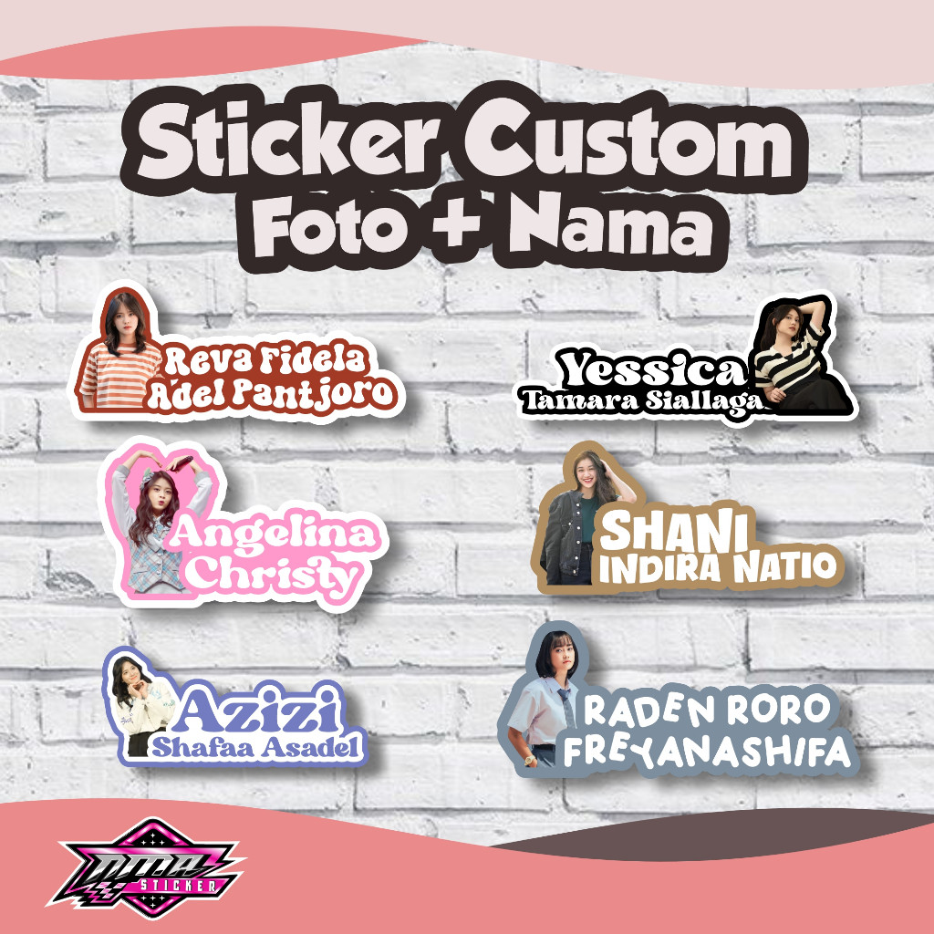 

(5 - 15 PCS) STICKER CUSTOM NAMA + FOTO CUTTING VIRAL WATERPROOF