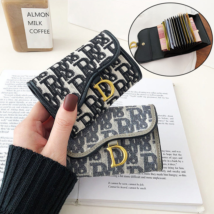 Casing Kartu Wanita / Dompet Pendek Anti Magnet Berkapasitas Besar Tas Kartu Anti Magnet/dompet Tas 