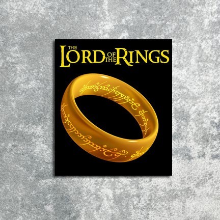 DL25 Poster Dinding Logo Lord Of The Rings Film