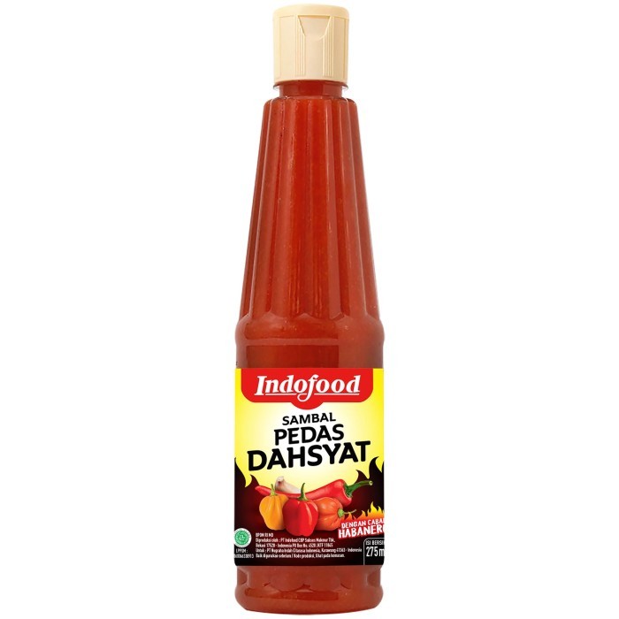 

NEW ITEM INDOFOOD SAMBAL PEDAS DAHSYAT PET 275ML BAHAN MASAK