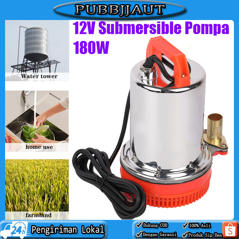Pompa Air Celup DC12V Submersible Water Pump / Pompa Kolam Dc 1inch Pompa DC Mesin Pompa Air Kolam C