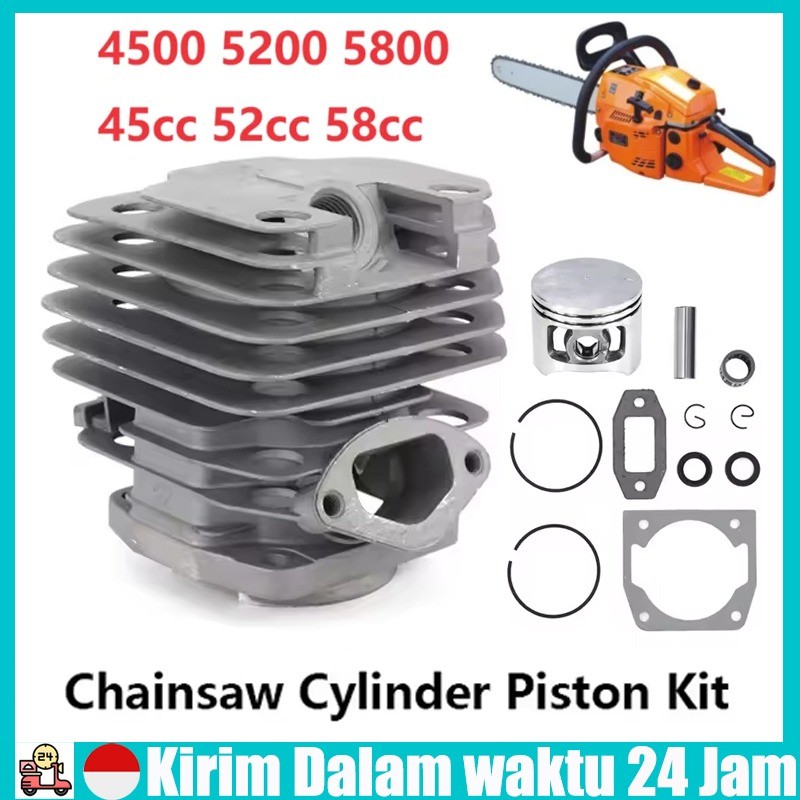 【Stok Tersedia 】Blok Maestro 5800  Block SENSO Maestro 6500 Cylinder Blok Chainsaw 5800  / 45.2MM / 