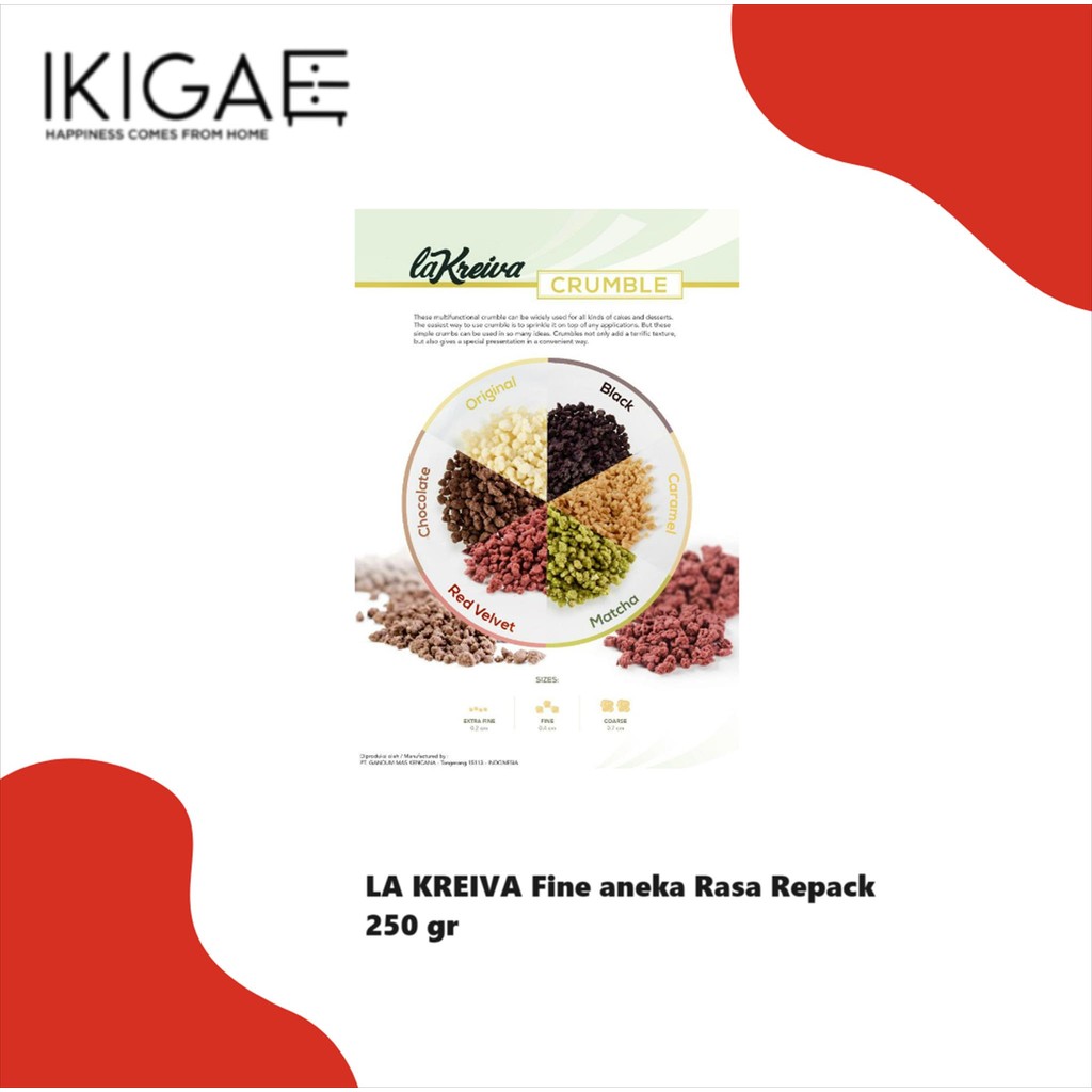 

LA KREIVA COOKIE CRUMBLE CRUM FINE TOPPING REPACK 250 GR