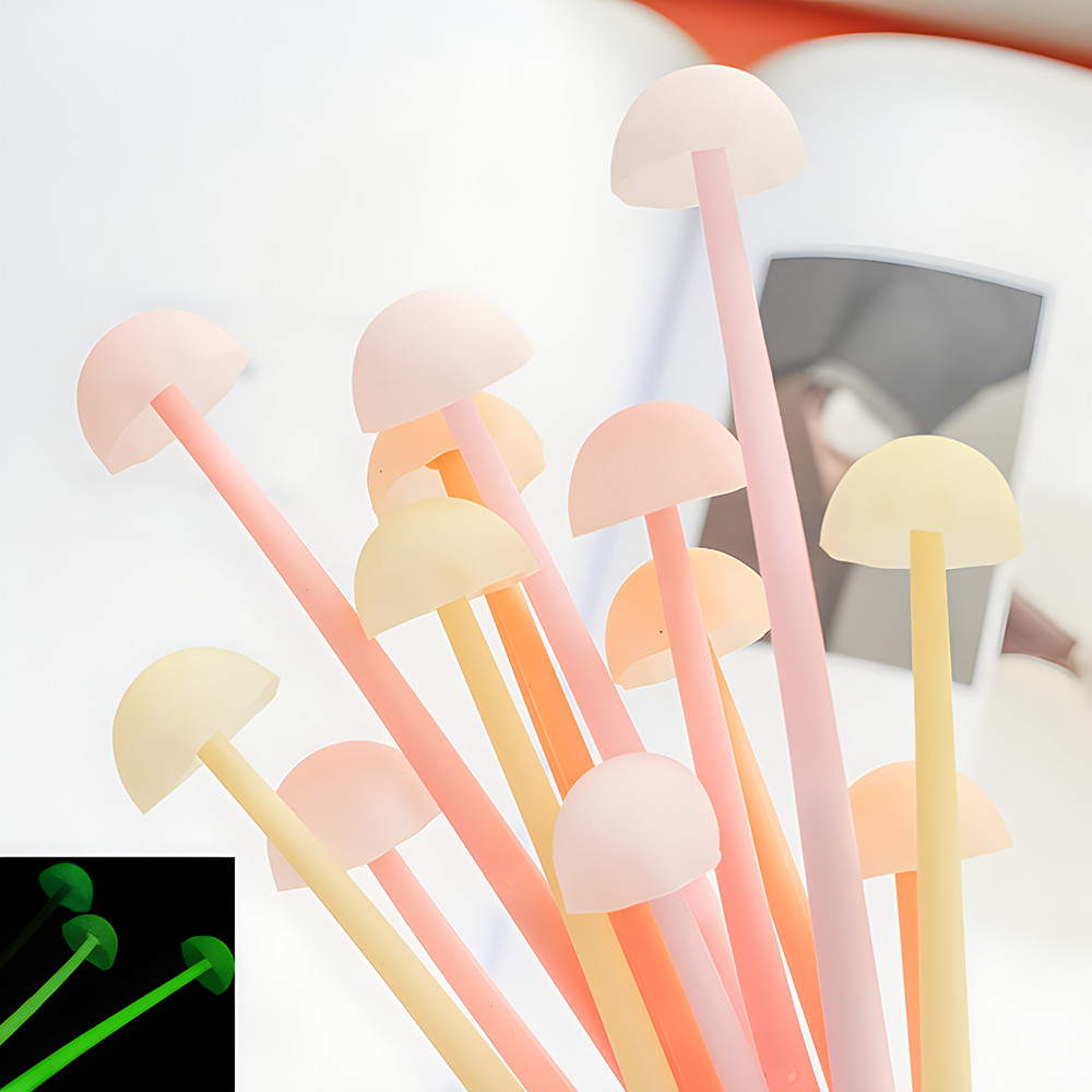 

Korean Cute Stationery Pens Kawaii Mushroom Writing Gel Ink Pen Food Funny Back to School Girl Kids Children Journal Office Gift