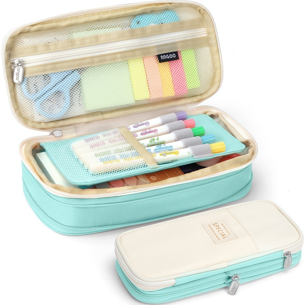 

Creative Simple Pen Pouch Large Capacity Double Layer Pen Case Safe and Durable Waterproof Material School Office Supplies
