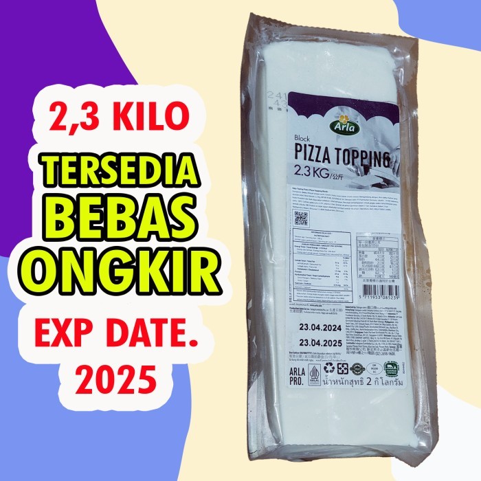 

arla pizza topping mozzarella 2,3 kilogram - arla mozarella mozarela ungu