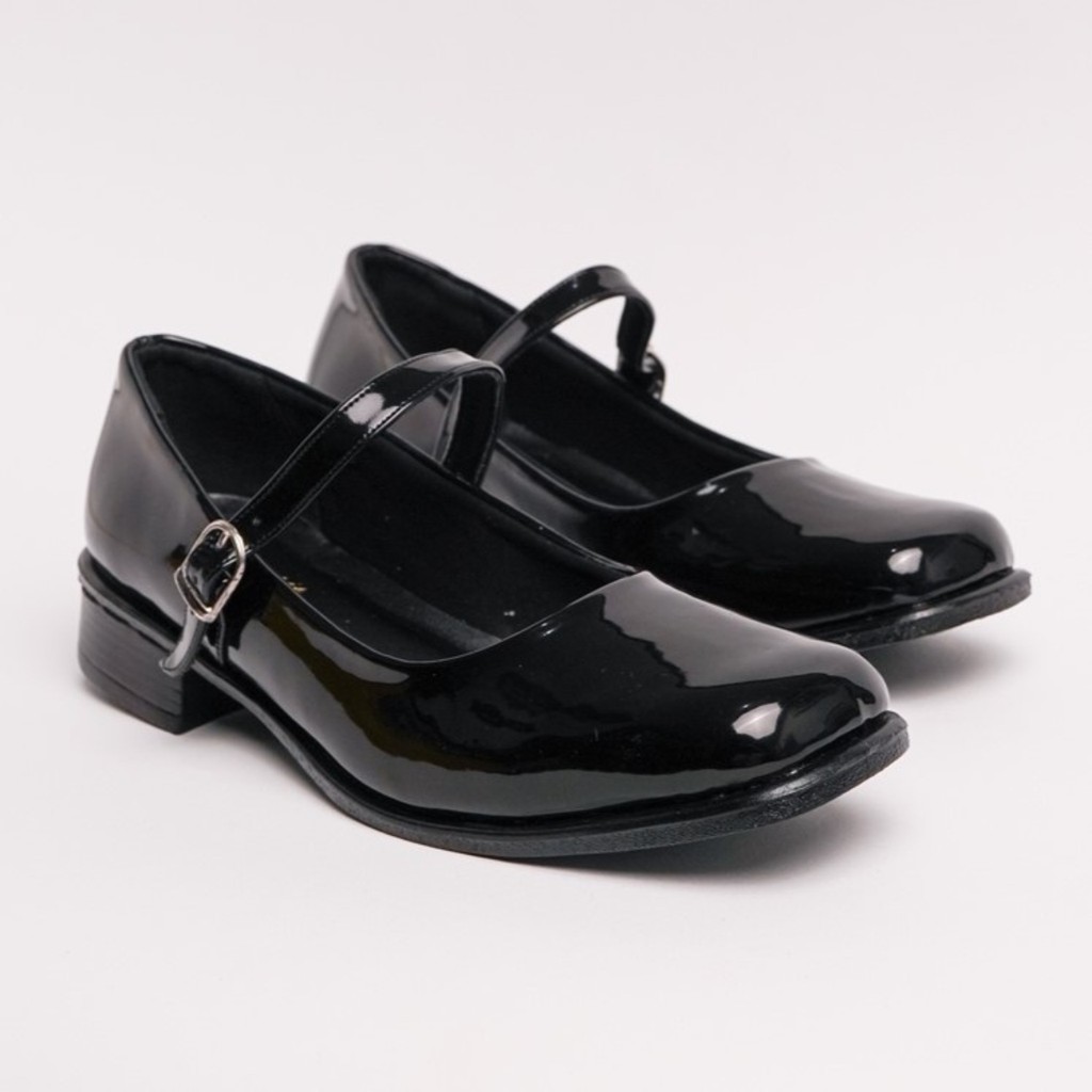 Sepatu Pantofel Paskibra Hak 3cm Kulit Glossy | heels 3 cm wanita