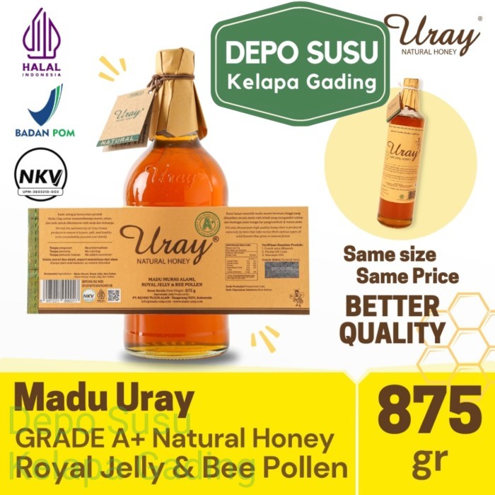 

Madu Uray 875gr ( isi 640ml ) Honey Murni Lebah Hutan Asli Sehat Alami - Standart