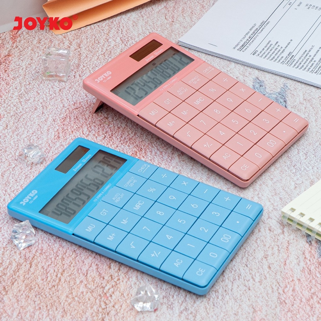

Calculator Kalkulator Warna Pastel Joyko CC-48BP | 12 Digits Check & Correct | Dual Power