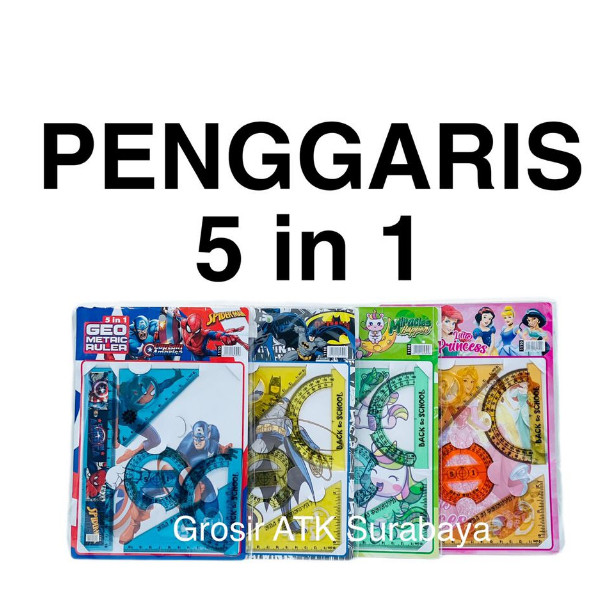 

( DAPAT 5 PENGGARIS ) PENGGARIS SET 5 IN 1 Fancy Karakter Superhero Princess Lucu