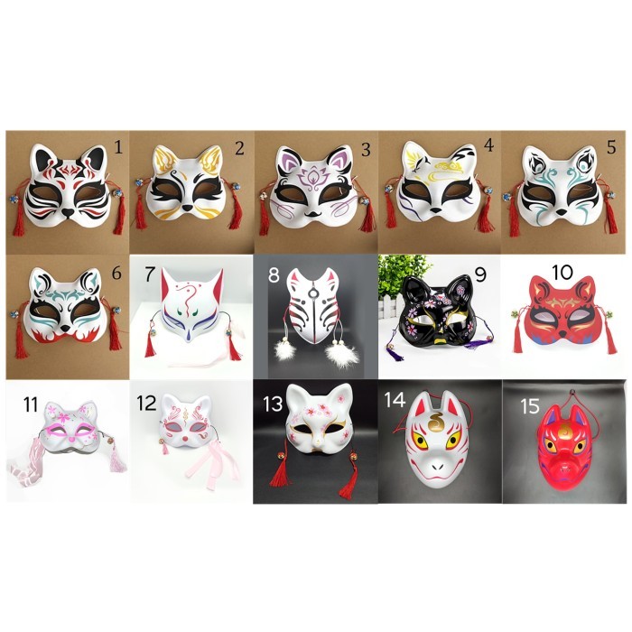 Masker topeng kitsune rubah