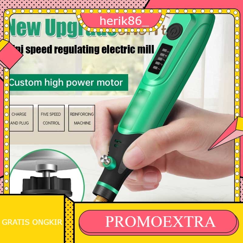 Gerenda listrik Bor Mini 12V DC 15000 RPM Mini Drill Electric Engraver Grinder Gerinda Electrik List