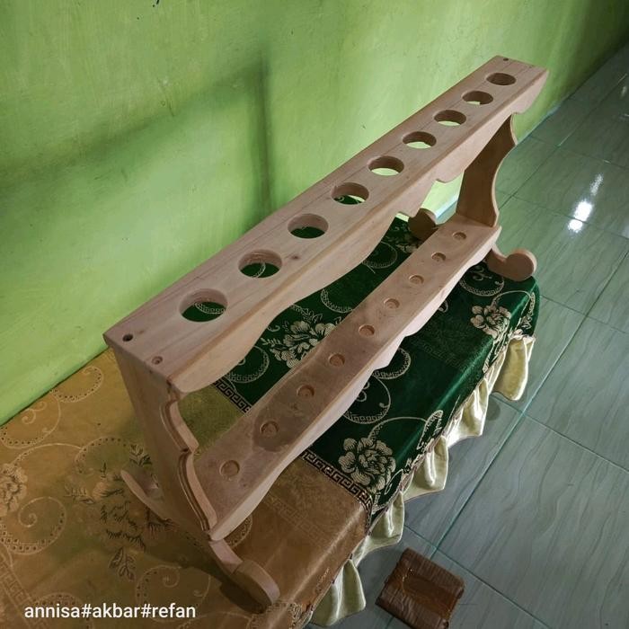 Jagrak isi 9 lubang bulat,bisa untuk Keris & Landean Tombak ( UNIVERSAL ). #kayu #kerajinan kayu #pa