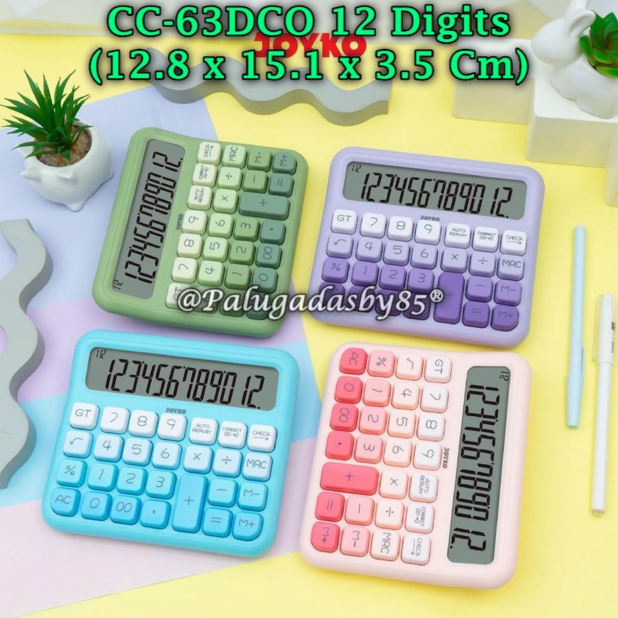 

(1 Biji) GROSIR Kalkulator JOYKO CC-63DCO 12 Digits Check Correct / Calculator Joyko CC-63DCO