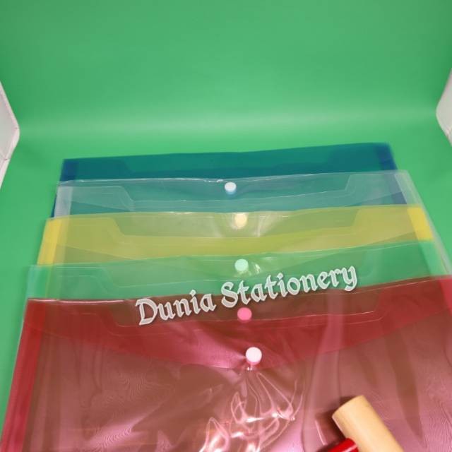 

Bag File Kancing / Map file kancing plastik transparant