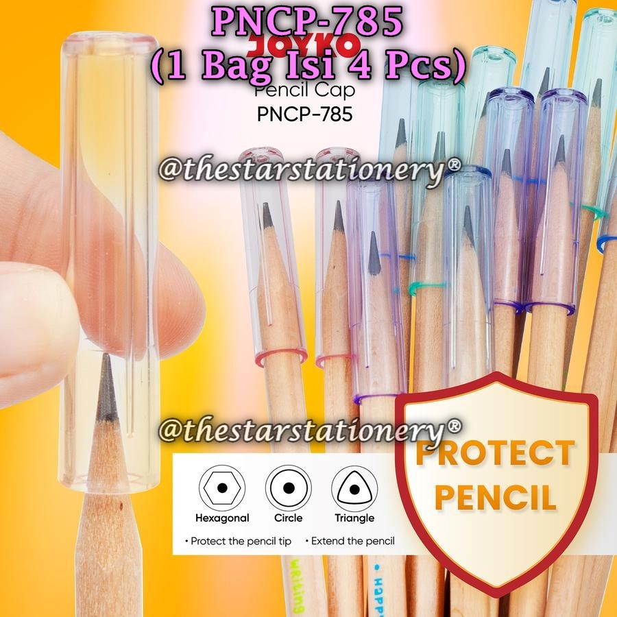 

(1 Set Isi 4 Pcs) Pencil Cap JOYKO PNCP-785 / Pencil Cap Tutup Pensil Joyko PNCP-785 (1 Set/4 Biji)