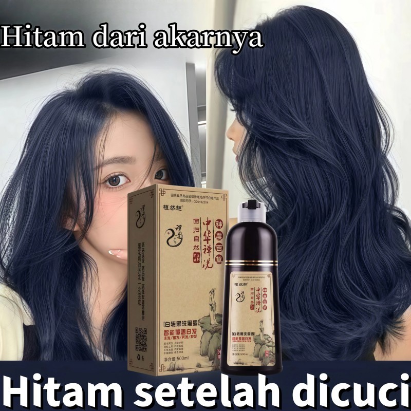 Sampo pewarna rambut Zen/sampo rambut putih untuk rambut hitam/sampo pewarna rambut 500ml sampo pewa
