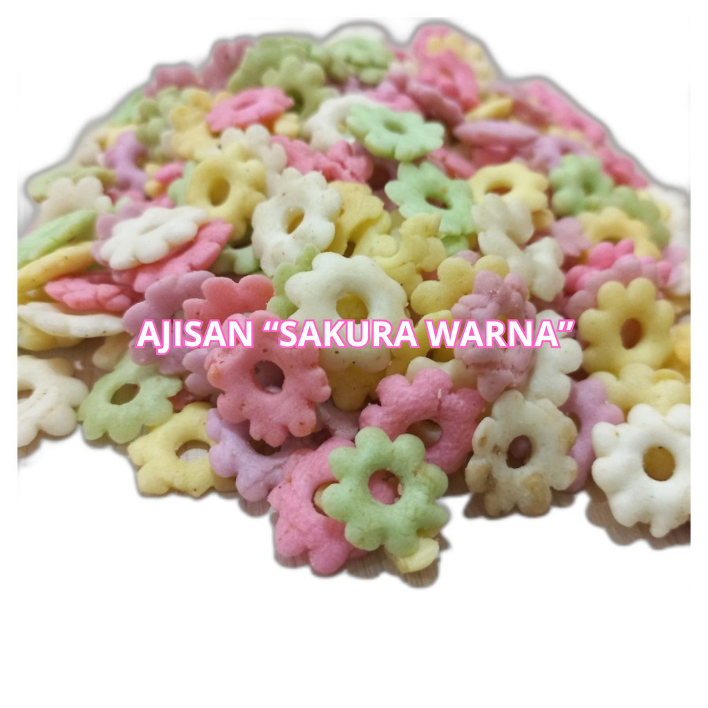 

COD Termurah! jajan ribut kiloan kerupuk ajisan Sakura Warna jajan jadul ajisan