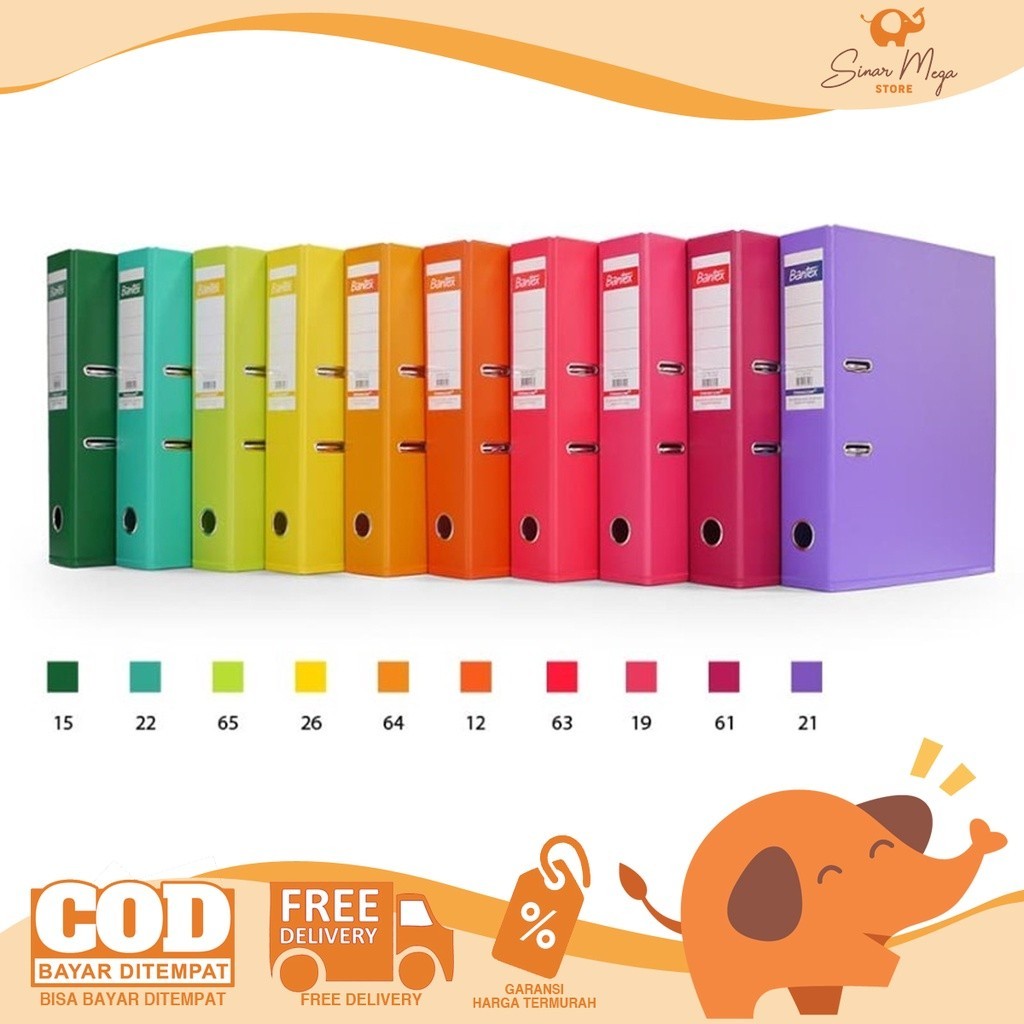 

Bantex Ordner Folio F4 70mm 1465V cm Varian Warna Murah