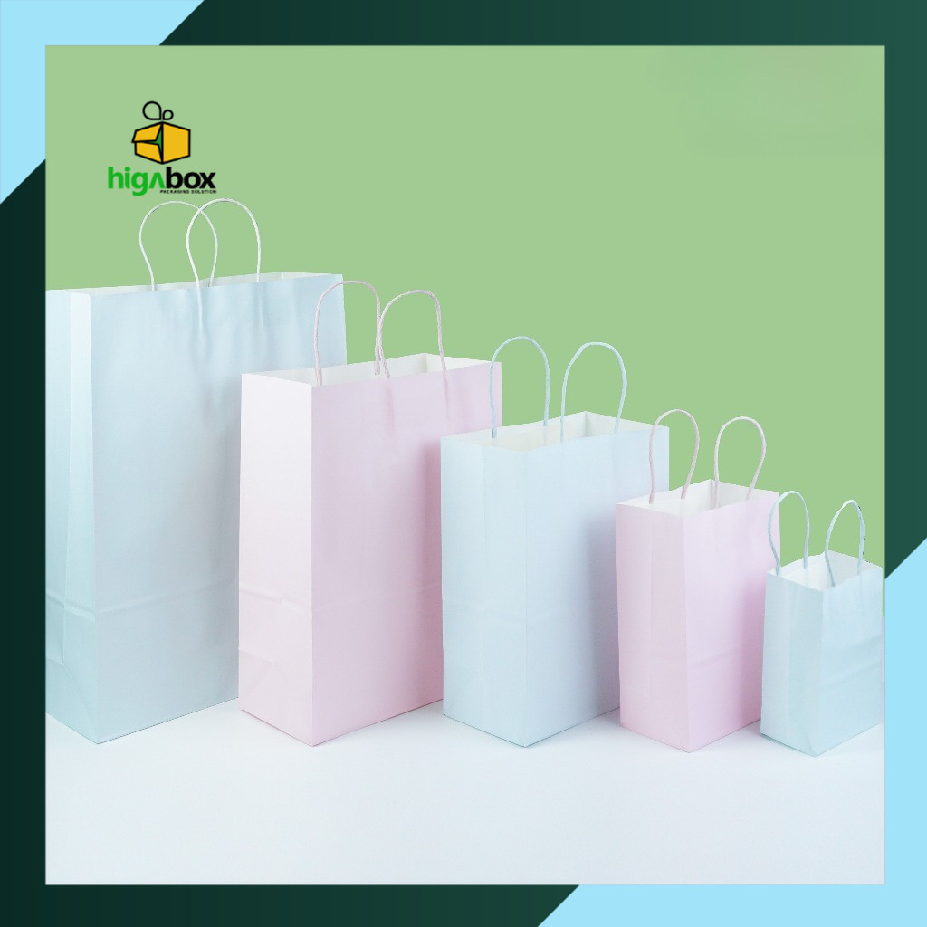 Paper Bag Polos Warna / Goodie Bag / Gift Bag / Tas Kado Ulang Tahun / Paperbag Tebal Ukuran Besar /