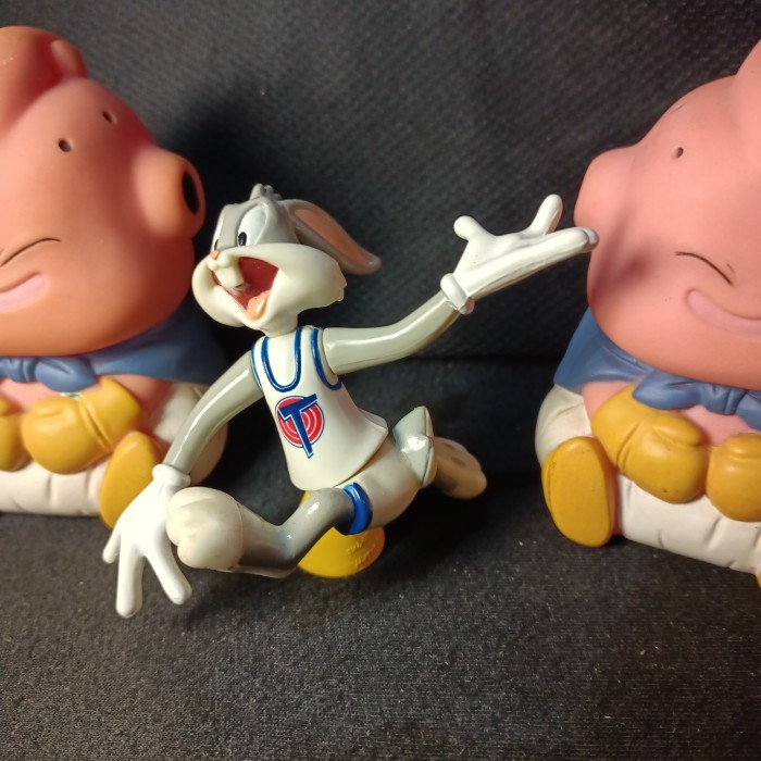 space jam vintage rare figure bugs bunny ori loose 9cm looney toones