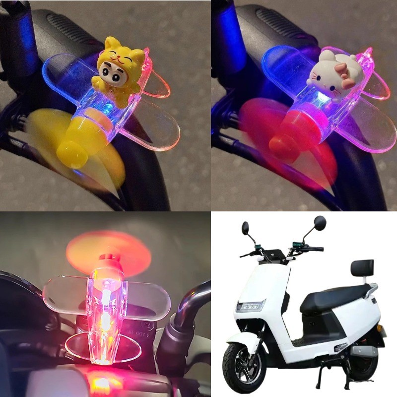 Lampu hiasan untuk sepeda motor Lampu hiasan DIY untuk mobil Lampu LED berenergi angin untuk sepeda 