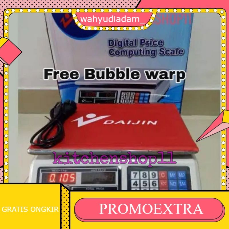Timbangan meja digital DAIJIN 30kg / timbangan buah digital 40KG / timbangan laundry digital  30kg /