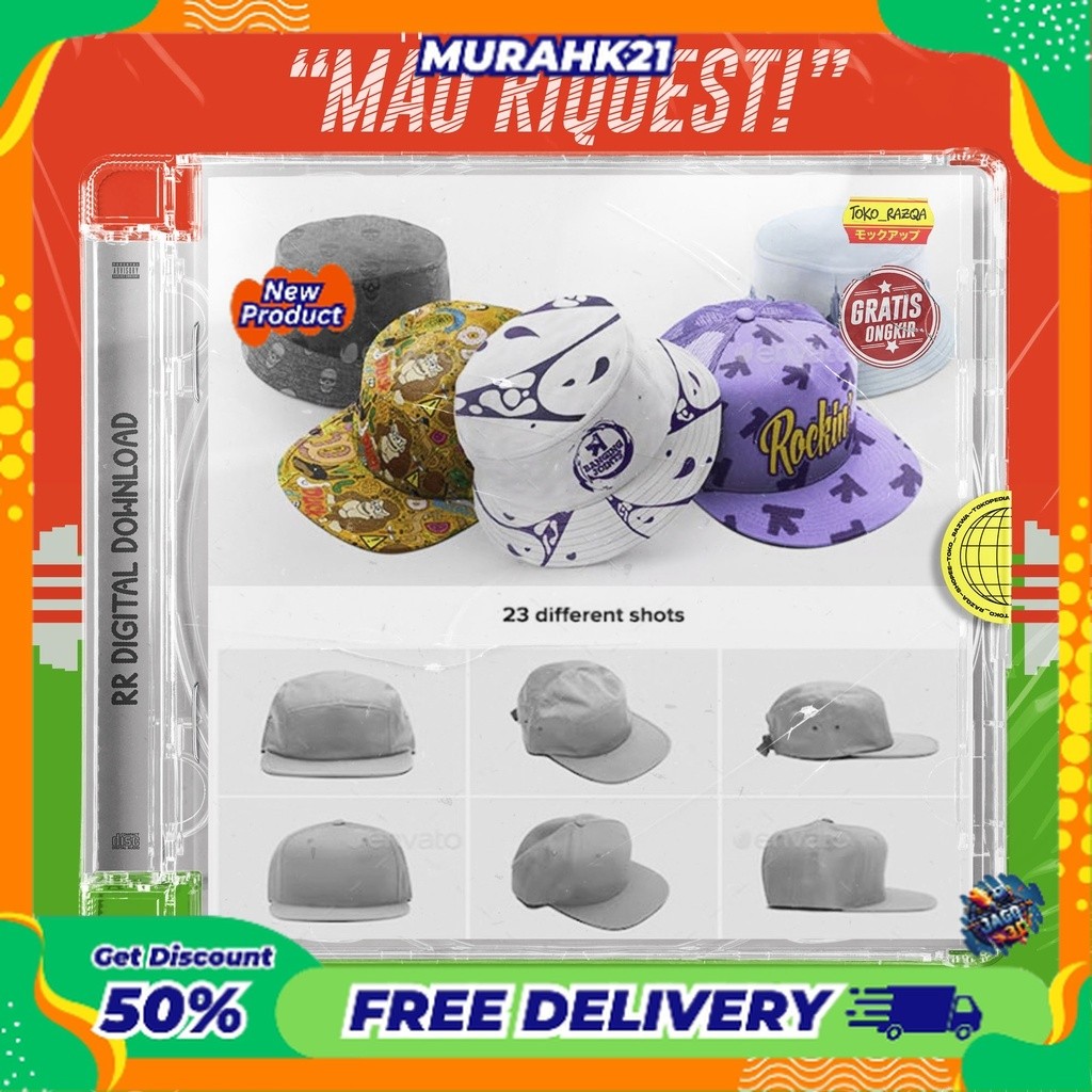 Bundel Mockup Topi Bucket Hat ◖Mockup◗ NEW MOCKUP
