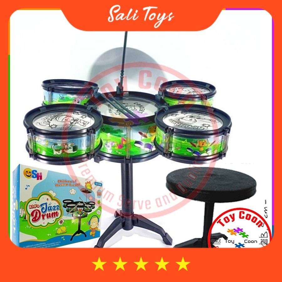 Mainan Anak LucuMAINAN ALAT MUSIK ANAK drum anak DRUM ANAK / DRUM SET MINI ANAK / MAINAN DRUM SET / 