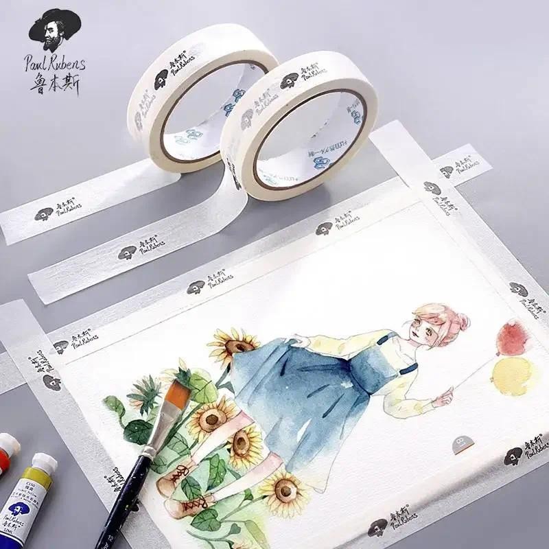 

Paul Rubens 1pc 2.5cm *2m Professional Sketch Gouache Watercolor Masking Tape Decorative Adhesive Tapes School Art Set Supplies