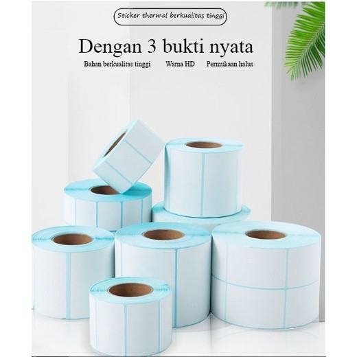 

VILLAINSHOP Kertas Thermal Termal Struk Kasir Paper Roll Kaspaper Coreless Label Sticker Kertas Barcode Mobile Printer EDC Barcode isi 1000pcs